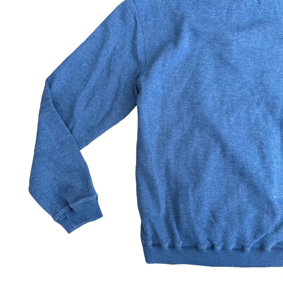 Disney Parks Sweatshirt Mens 1/2 Zip Long Sleeve Cowl Neck Stretch Blue Small - Picture 9 of 14